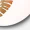 Designart - Tropical Palm Leaf & Abstract Geometry Shapes II - Modern Metal Circle Wall Art